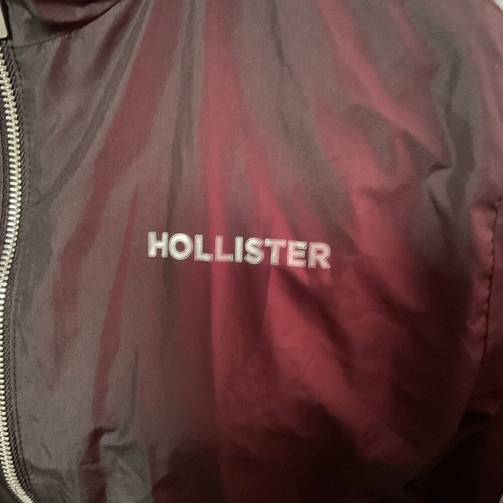 Hollister size, large, black, and white windbreaker jacket - Picture 2 of 4